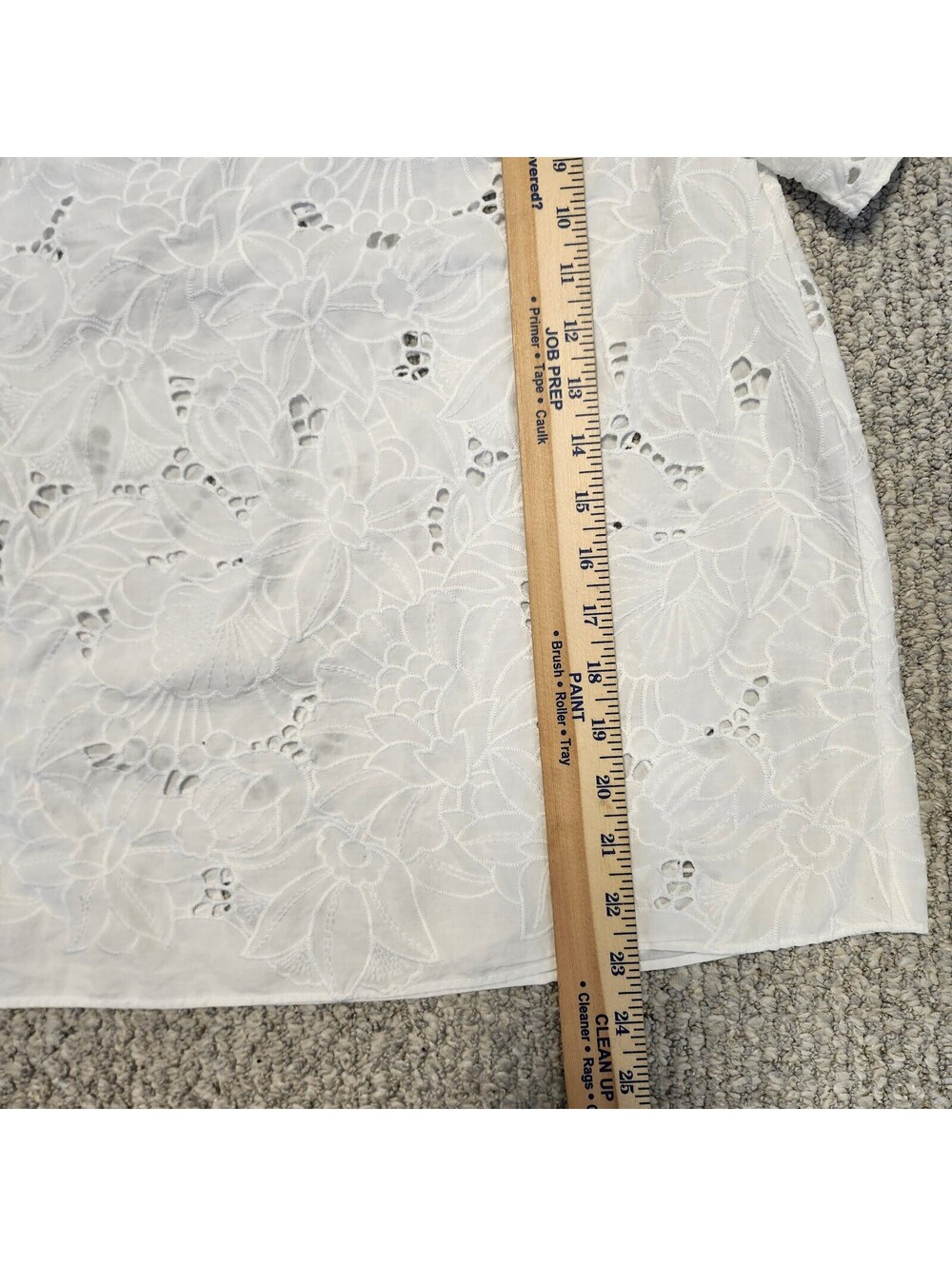 Ann Taylor White Floral Eyelet Lace Blouse Medium - Picture 3 of 10